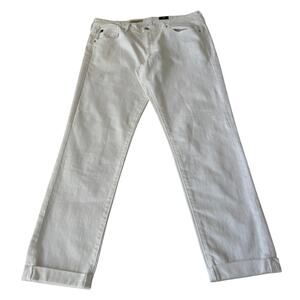 AG Adriano Goldschmied The Stilt Roll Up Women's Jeans Size 31 White Denim